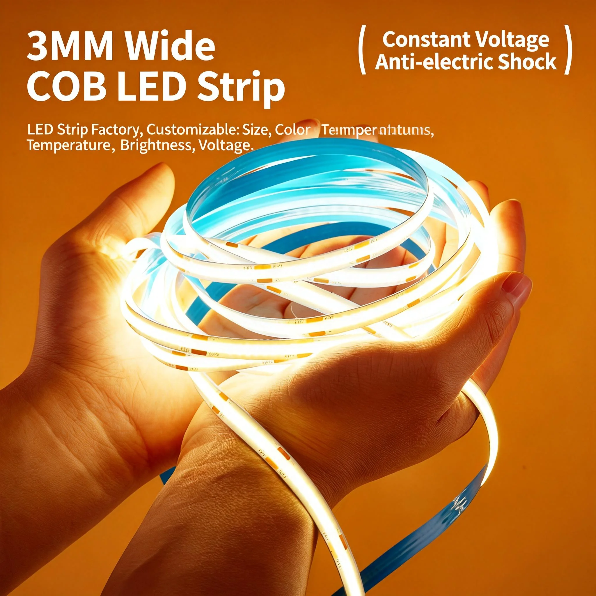 12V24VCOB low-voltage light strip with no flicker self-adhesive flexible light strip for living room pendant light linear lights