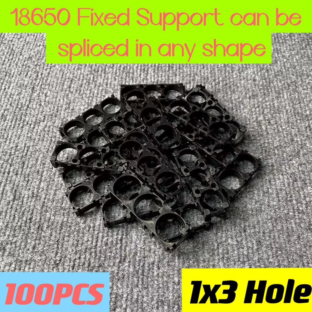 50/100Pcs 18650 Lithium Battery Holder, Plastic Battery Pack Bracket Cylindrical Cell Battery Stand Cell Spacer DIY