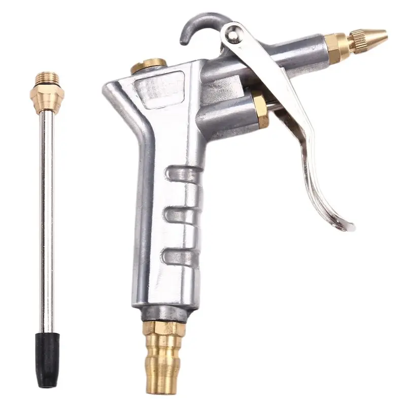 HRBAJ-Metal Air Blow Gun With Adjustable Brass Nozzle And Steel Extension Ideal For Comprehensive Cleaning