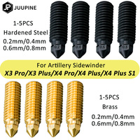 For Artillery Sidewinder X4 Nozzle Brass Harden Steel X3 X4 Plus Nozzle 0.4 0.2 0.6 0.8 for Artillery Sidewinder X4 Accesorios