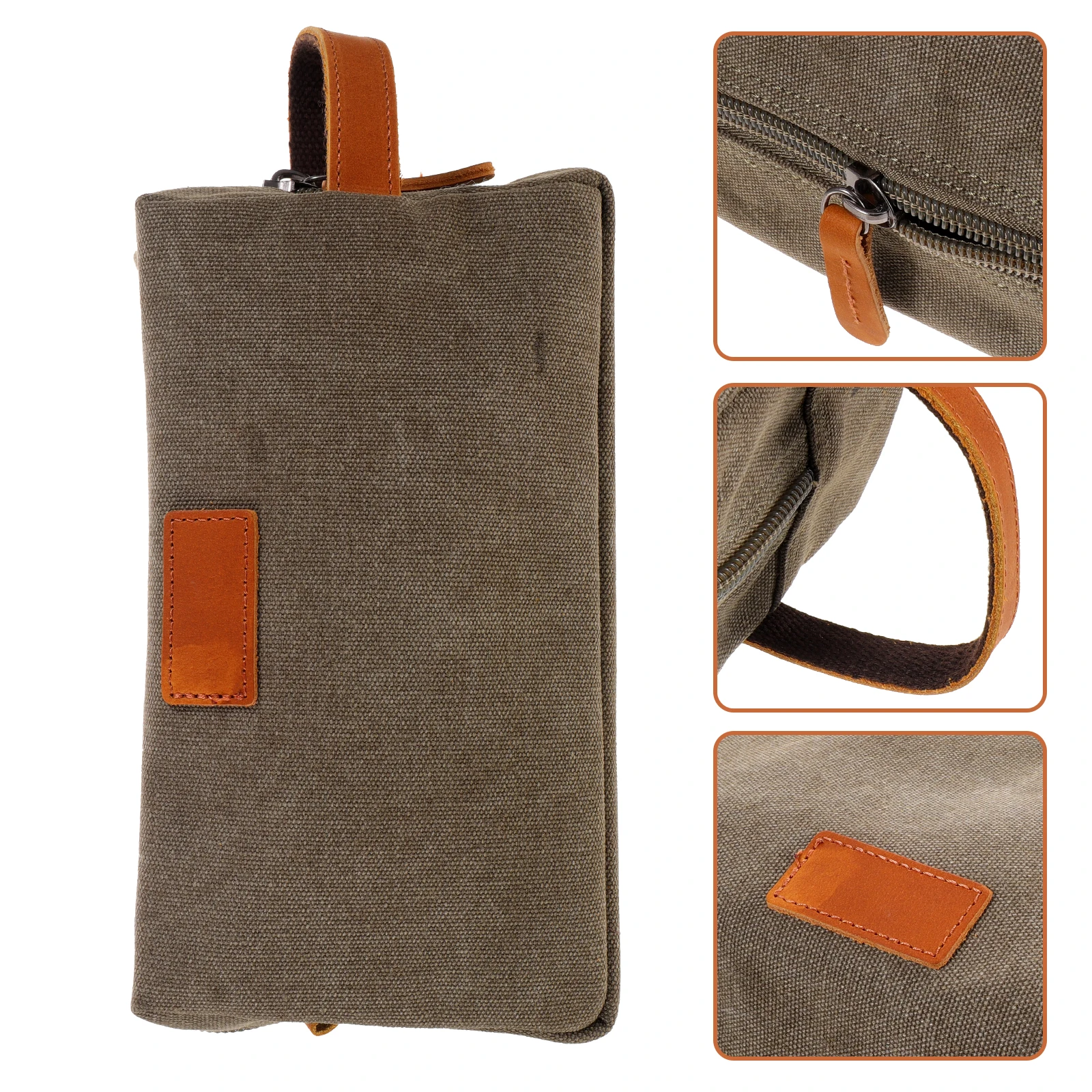 

Waterproof Canvas Storage Bag Small Travel Toiletry Makeup Organizer Practical Tote for Man