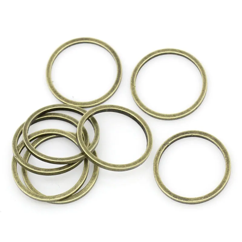 8seasons 100pcs Kupfer geschlossene Bieger inge antike Bronze Spalt ringe Steck verbinder für DIY Schmuck herstellung Zubehör 12mm Durchmesser. – Detail 2