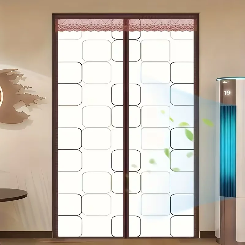 Magnetic self closing air conditioning door curtain - Four season insulated air conditioning partition, mosquito proof