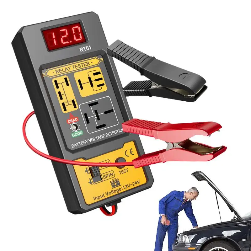 

Тестер нагрузки автомобильного аккумулятора, тестер зарядной системы, диагностический профессиональный сканер 12 В/24 В для мотоциклов, дорожных поездок, грузовиков, яхт