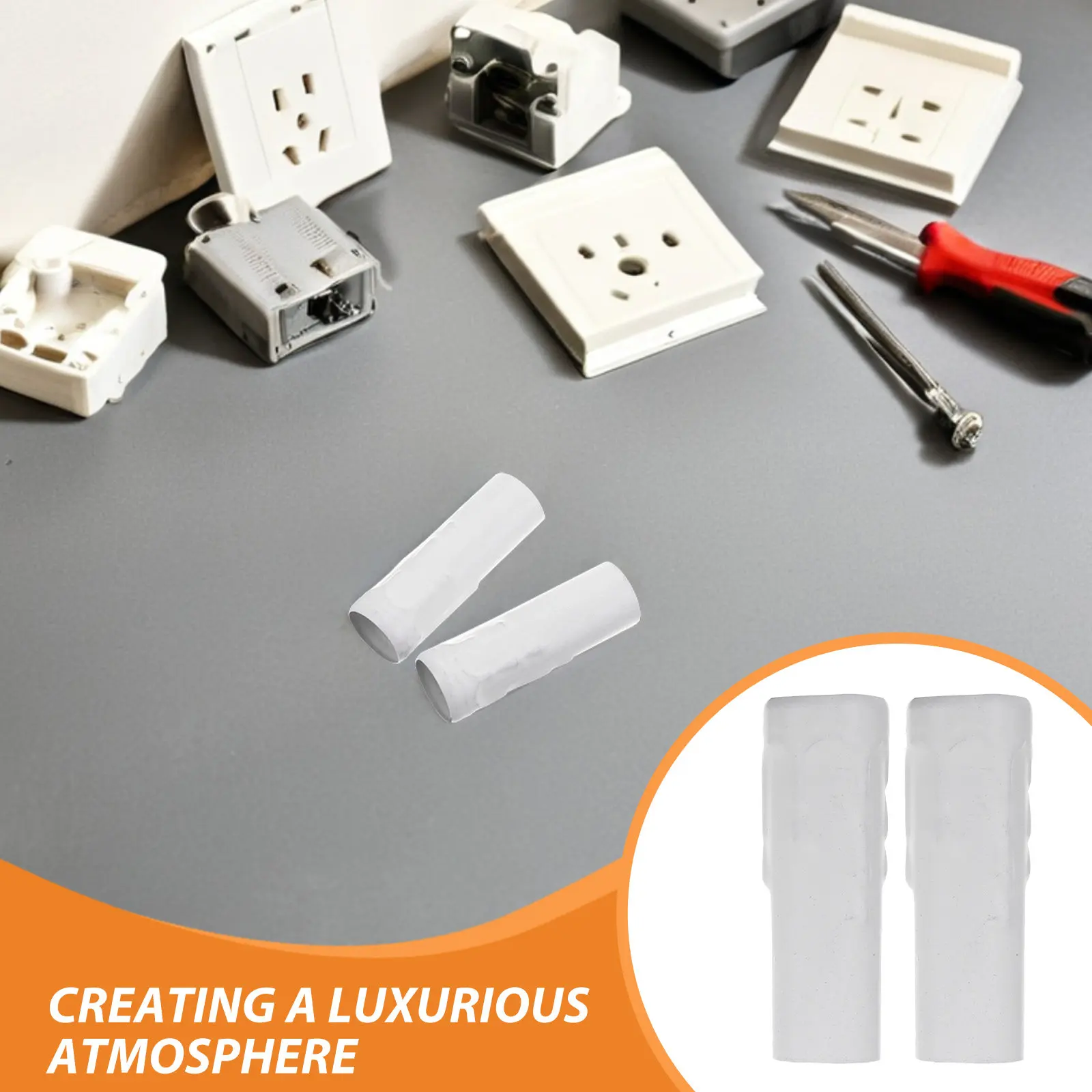 8Pcs Vintage Candelabra Sleeves Socket Covers for E14 Ceiling Lamp Light Socket Replacement Crystal Chandelier