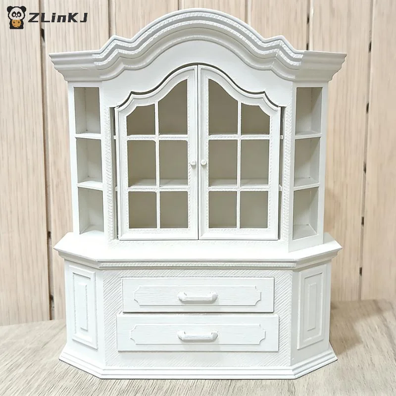 ▶1Pcs DIY Craft Project Tiny House Furniture Bookcase Miniature Plastic Cabinet For Dollhouses Bedroom Living Room Decor
