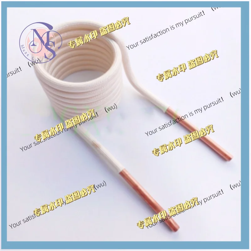 2Pcs copper tube water-cooled high frequency furnace intermediate frequency 6 mm, no induction hardening heating coil