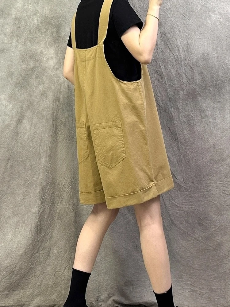 ROUJE SUNG Damen-Arbeitskleidung aus Baumwolle und Leinen, Sommer, neue lockere, lässige Anti-Aging-Schlankheitshose, einteilige Hose, hohe Taille, gerade...