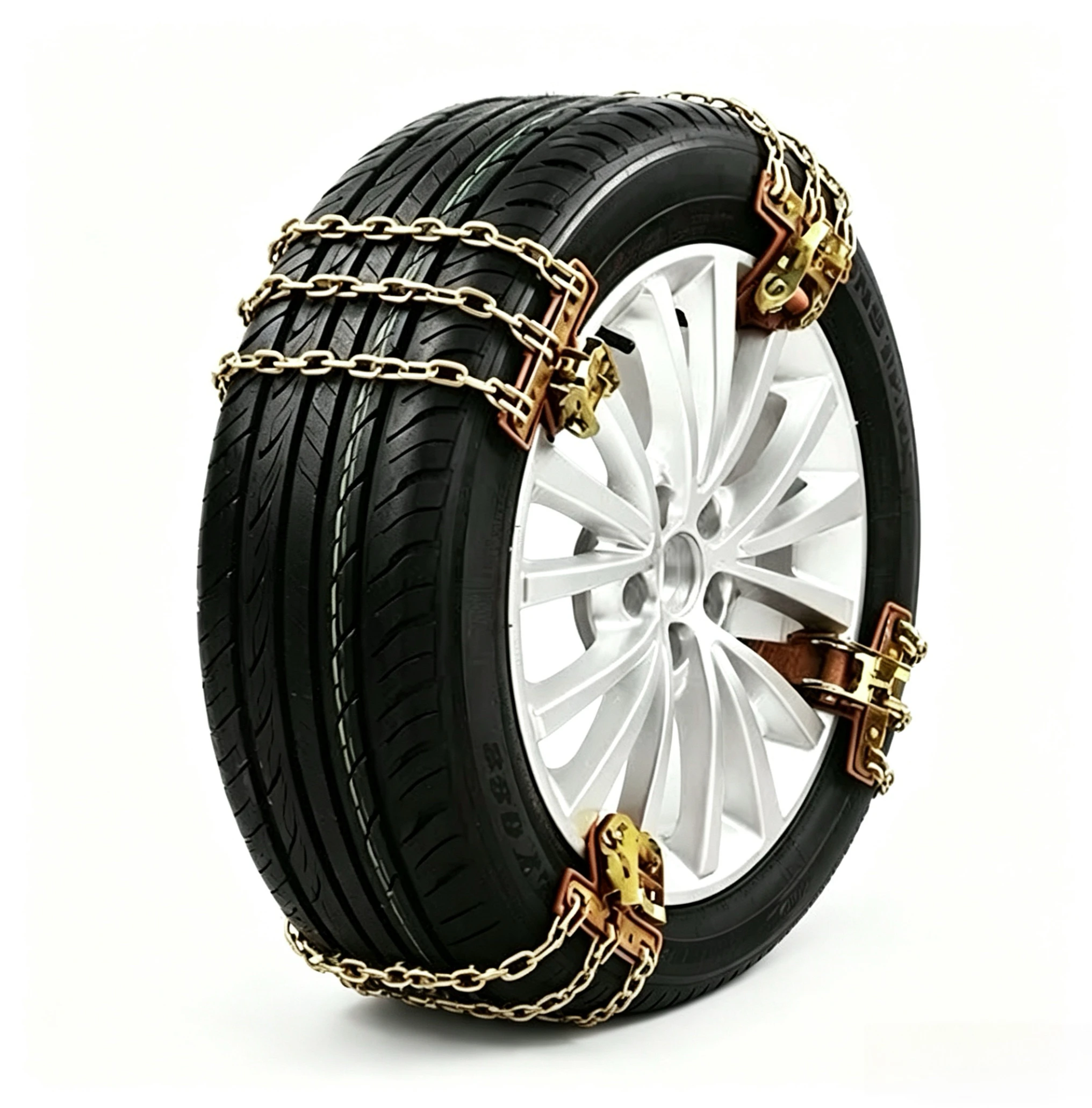 Universal Auto Snow Chains, Automatic Tightening Tire Chains for Snow Mud Road Emergency