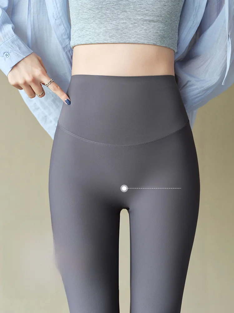 Women's arkskin Yoga Pants Thin High Waist Nine Points Fitn Tummy Control Butt Lifting Boting Pants plus Size