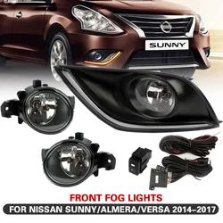 닛산 SUNNY ALMERA VERSA 2014-2017 LED 라이트 바 DRL 일광 주간 러닝 라이트 안개 램프 커버 (배선 세트 포함) 2pcs