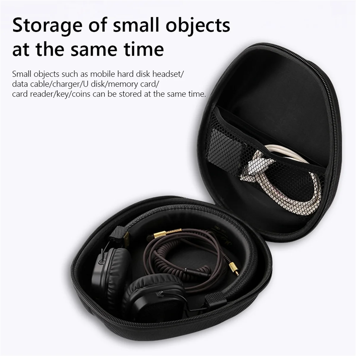 Estuche de transporte de viaje de EVA duro para auriculares Bluetooth, bolsa de almacenamiento, cubierta para auriculares Sony WH-CH720N WH-CH520N (B)