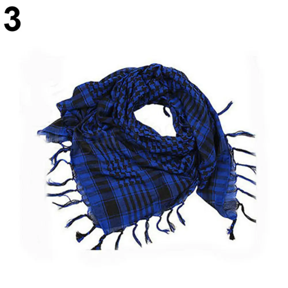 100cm Cotton Plaid Scarves Camping Hiking Scarf Windproof Army Military Cycling Scarf Muslim Hijab Fashion Autumn Spring Scarf