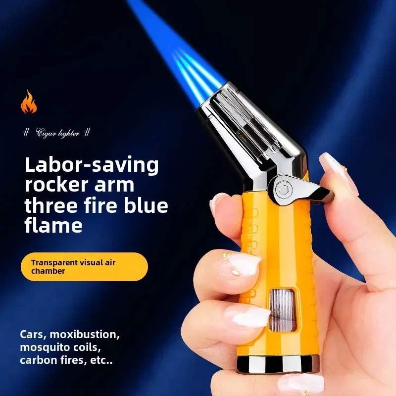 Gas Lighter Cigar Lighter Torch Fire Jet High Firepower Windproof Spray Gun Kitchen Cooking Smoking Accessories Gift for Men