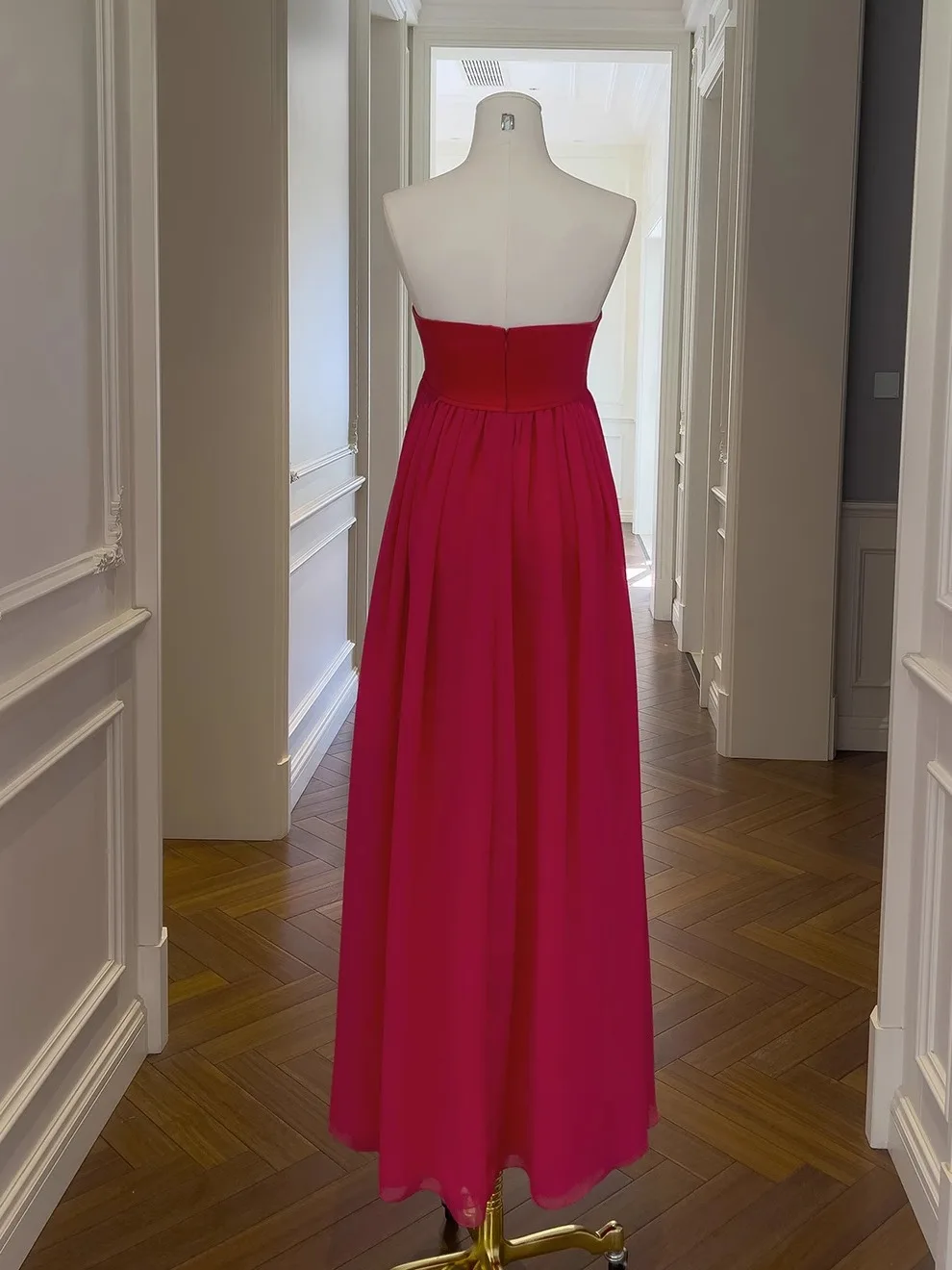 Design Sommer Neue Rote Fee Puppe Rock Dr Materni Kleid Hohe Taille Svel Hochzeit Par Event Feier Kleid