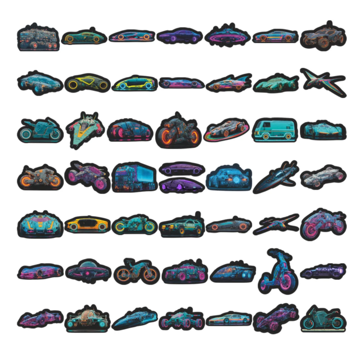 

10/50PCS Neon Racing Graffiti Stickers Aesthetic New for Phone Bottle Scrapbook Travel Bag DIY Aesthetic Decals Creative Gifts