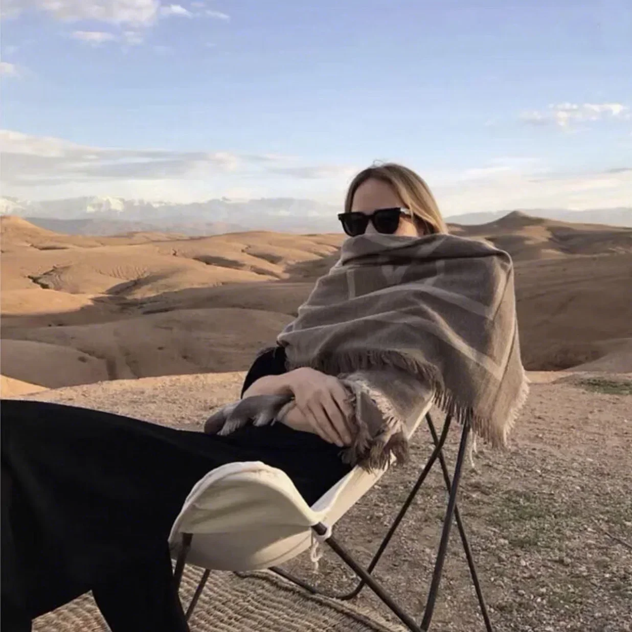 

Новый шарф из 88% шерсти и 12% кашемира для женщин, мягкий, теплый, с геометрическим узором, с бахромой, осенне-зимний, большой размер, толстый, теплый шарф-палантин