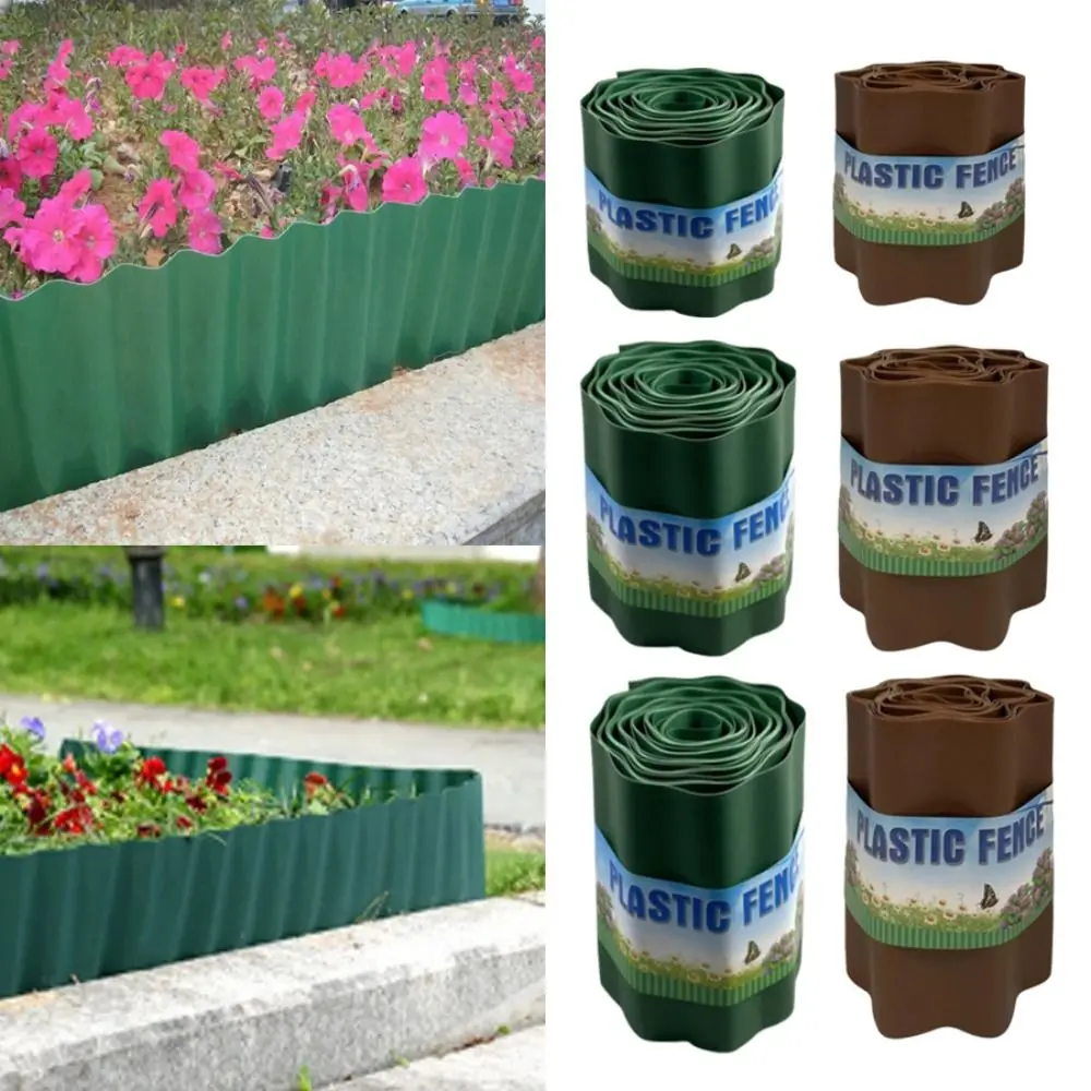 9 Meters Lawn Edge Border Fence 10/15/20cm PP Plastic Material Flexible Lawn Edging Flexible Design Decorative Style