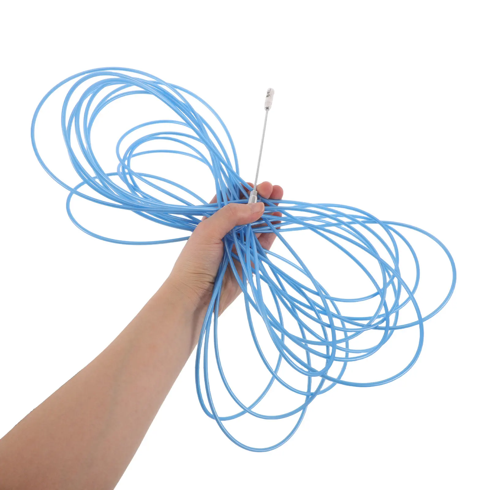 Electric Cable Pulling Tool 32.8ft Wire Threading Device Flexible Head for Wall Conduit Installation Steel Cable Puller Wire