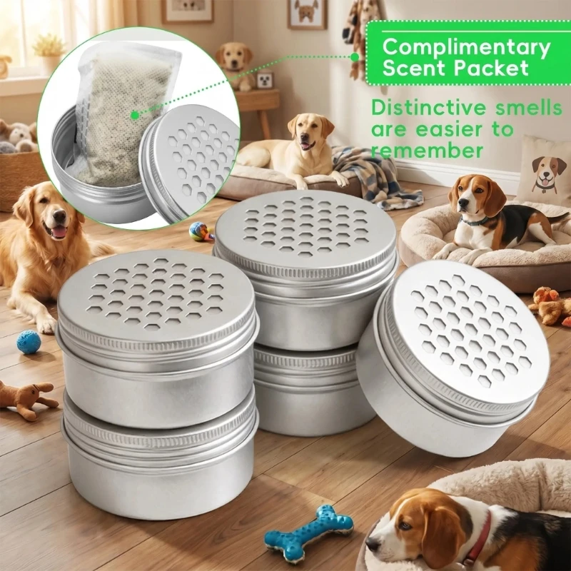  Effective Dog Trainer Contains 6 Durable Metal Scent Tins For Stimulating Engaging Learning meetings