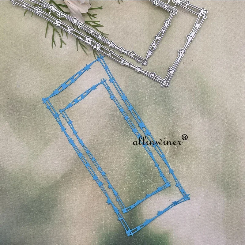 

Stars rectangular frame Metal Cutting Dies Stencils Die Cut for DIY Scrapbooking Album Paper Card Embossing