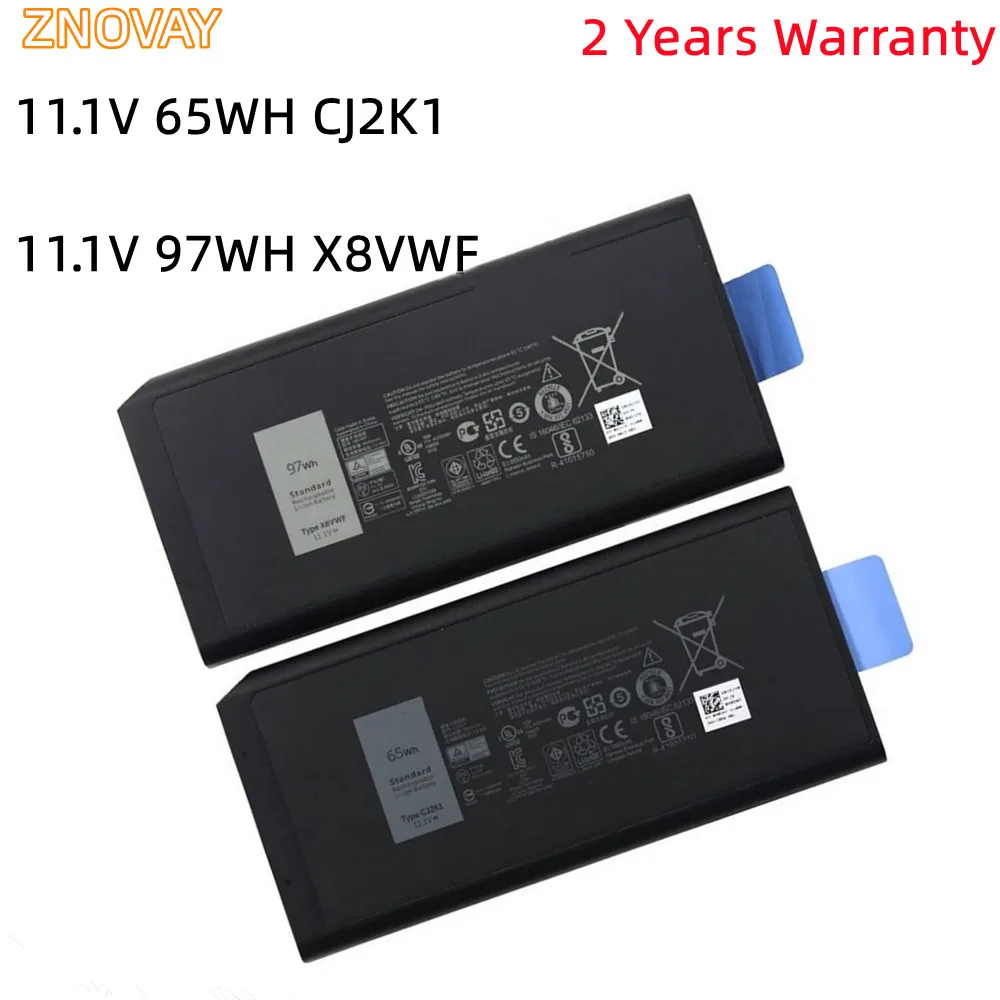 

ZNOVAY X8VWF 5XT3V 4XKN5 11.1V 65Wh 97Wh Laptop Battery for DELL CJ2K1 09FN4 DKNKD Latitude 14 7404 E5404 E7404