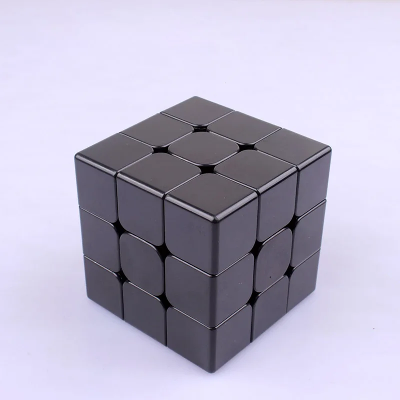 Pure Black Magnetic Magic Cube Embryo Professional Speed Cubes Twist Game-Specific Monochrome Same Color Matching Puzzle for Toy
