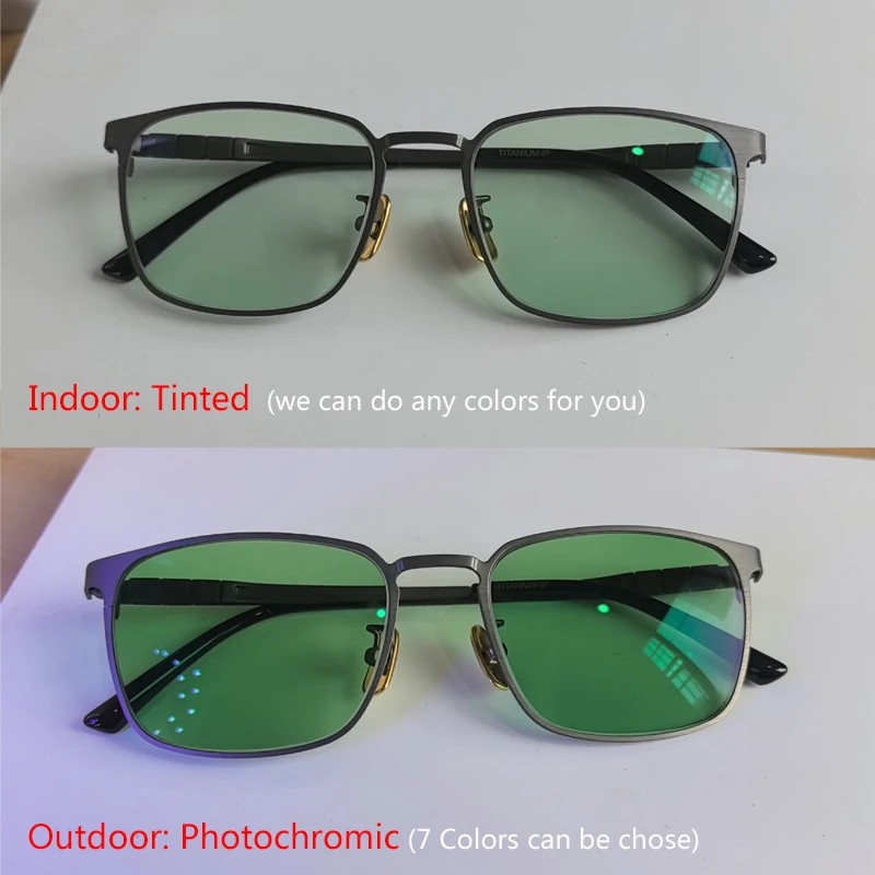 Customized Tinted Photochromic Prescription Lenses Colour Dyeing Sunglasses UV400 Transition Myopia Presbyopia Sun Glasses Lens