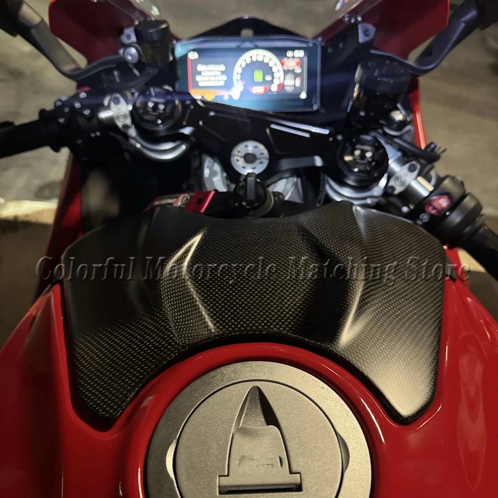 

For DUCATI PANIGALE V4 V4S 2025 Carbon Fiber Front Fuel Tank Cover Battery Covers Motorcycle Fairings Modified Parts