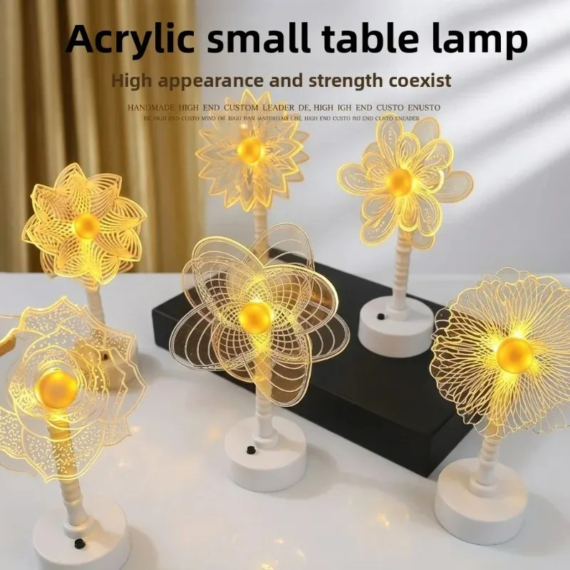 Table Lamp Retro Gold Acrylic Butterfly LED Desk Lamp Hotel Villa Art Decor LED Table Light Living Room Bedside LED Night Lights