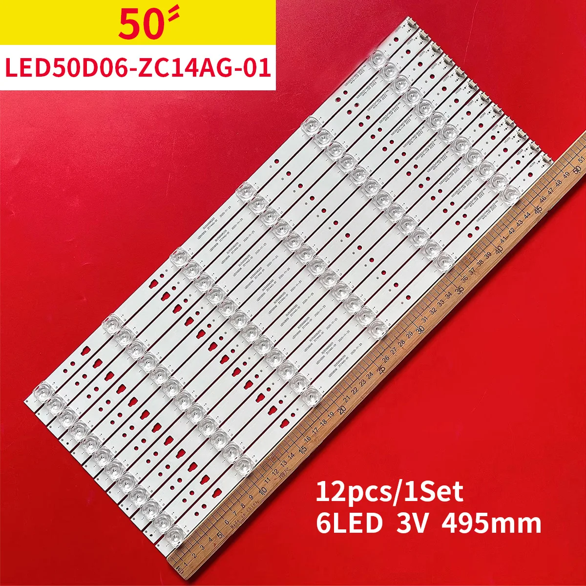 LED Backlight strip For Haier 50'' TV LE50K5500TF LED50D06-ZC14AG-01 50A6 LE50U51A LED50D6-01(A) 50A6M LE50A7100L V500HJ1-PE8