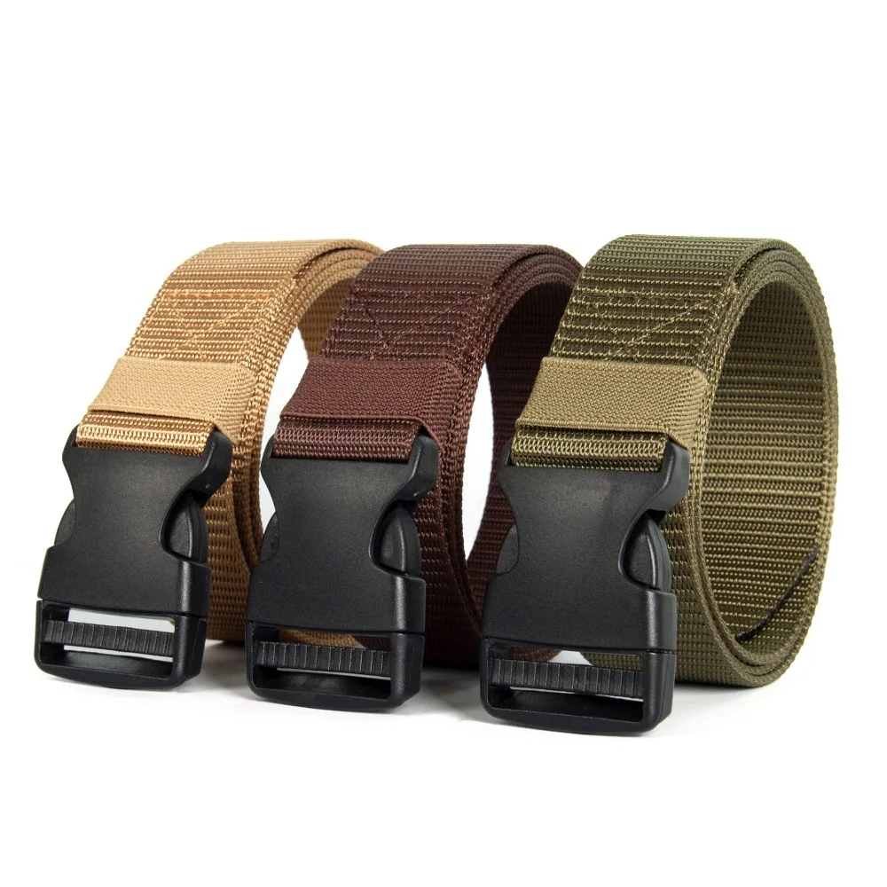 

Quick Release Nylon Braided Belt Adjustable Luxury Brand Design Plastic Fastener Waist Belt Leisure Casual Weave Waist Band
