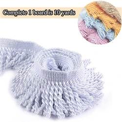 5yards/10yards White Lace Fabric Bullion Fringe Trim 2.5 Inches Fabric Trims Sewing DIY Decoration for Curtain Sofa Clothes