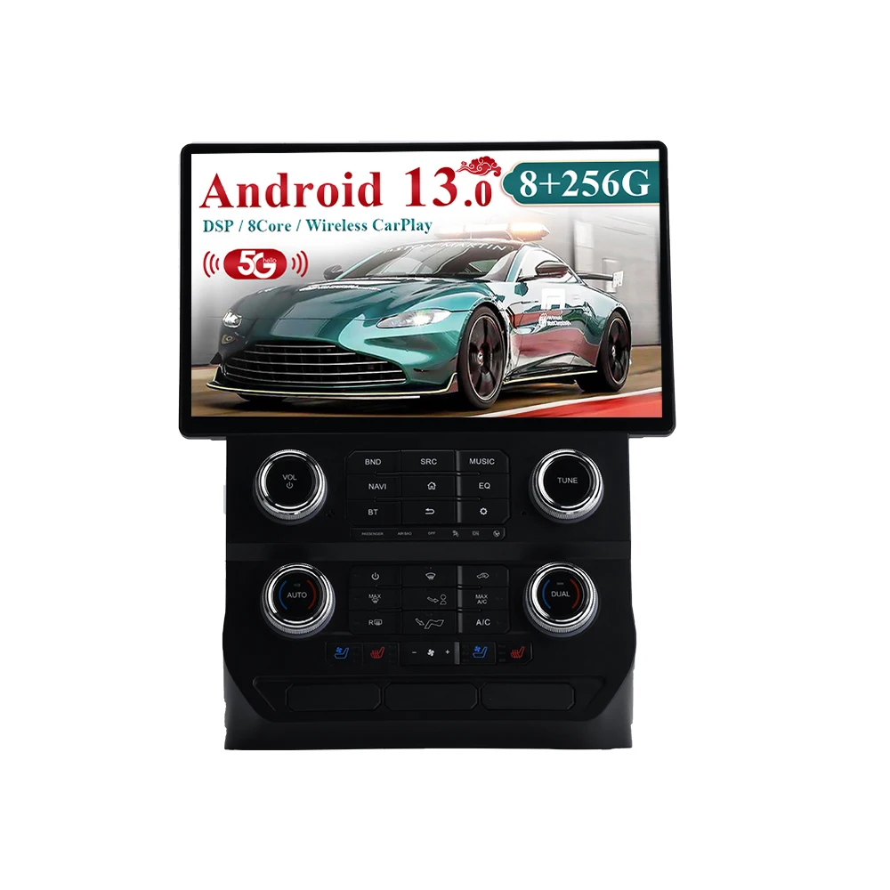 

13,1-дюймовый для Ford F150 2015-2021 автомобильный авто CarPlay Android 13.0 мультимедийный радиоплеер GPS-навигация стерео HD головное устройство