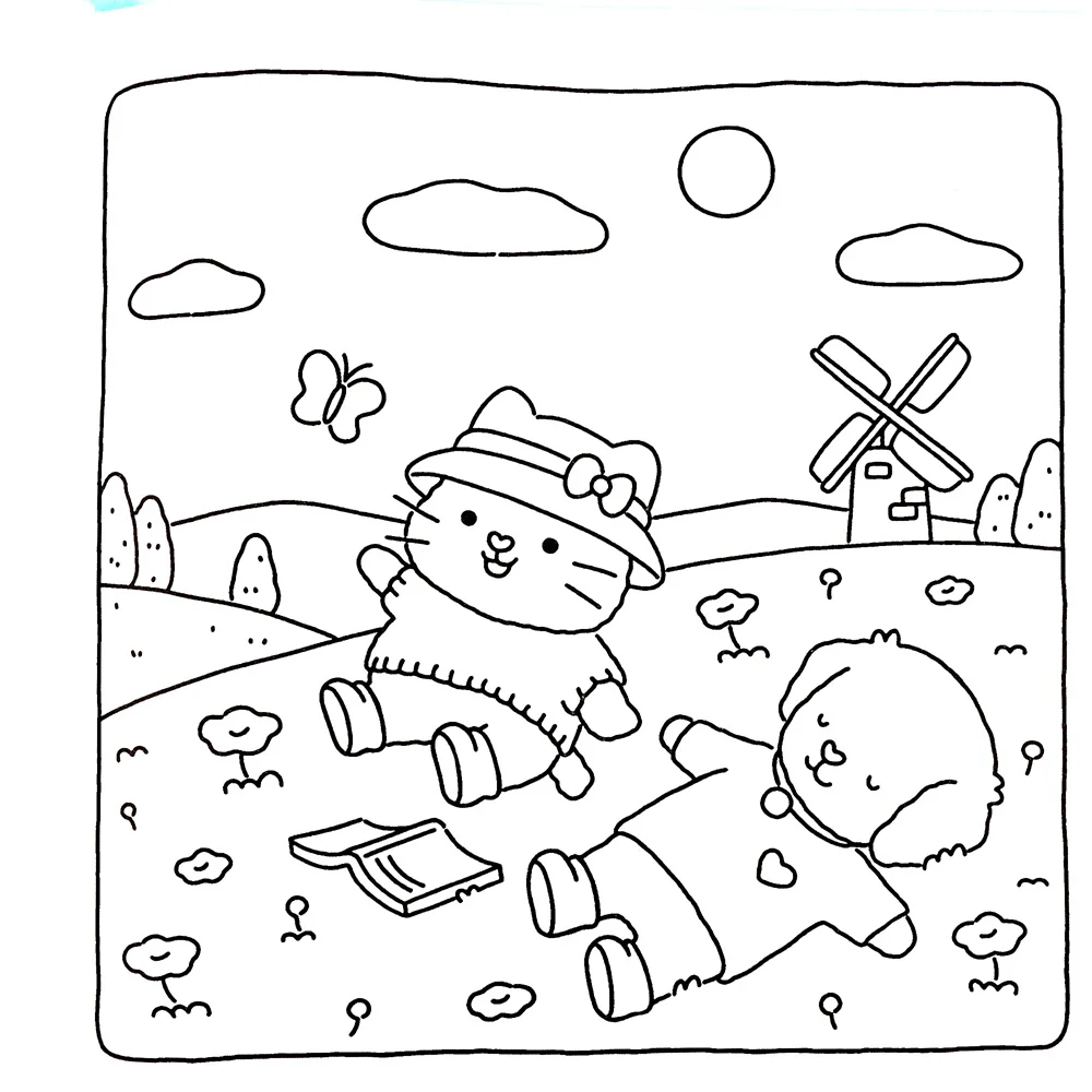 Coloring Book For Adults And Teens Halloween Theme Featuring Adorable Creepy Creatures In Cozy Moments For Relaxation Gift image 4
