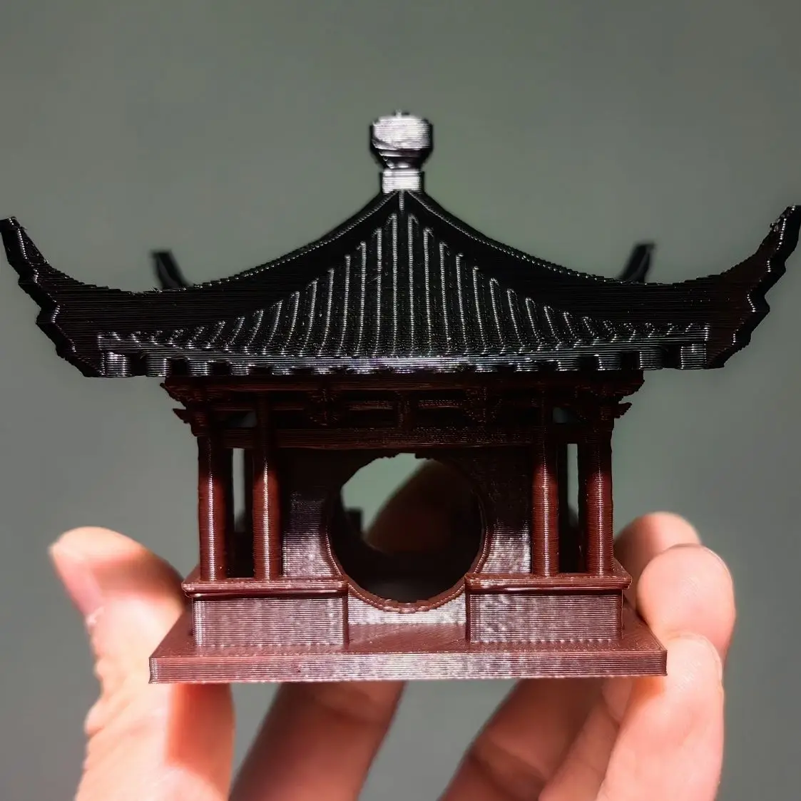 3D Printing Suzhou Garden Ancient Architectural Model Plastics Small Ornament Chinese Zen Landscape Micro Landscape Bonsai ZD481 view 3