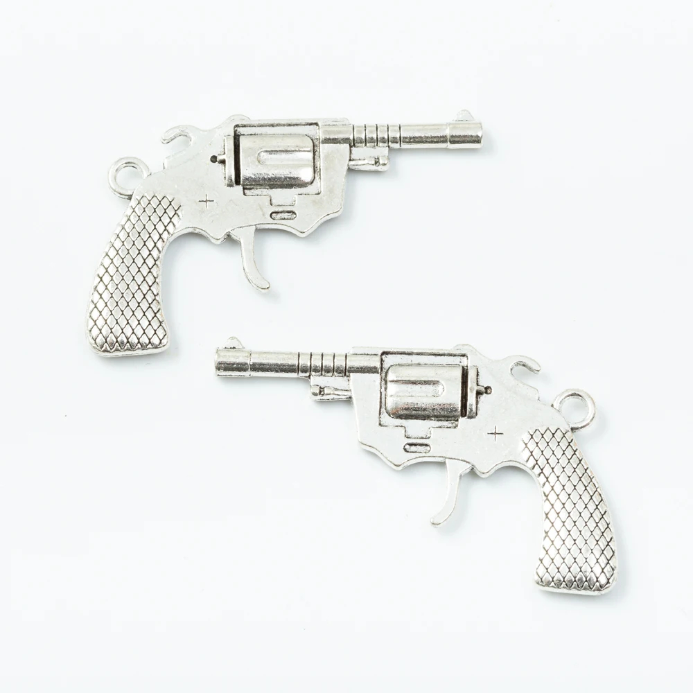 14pieces（gun weapon）vintage zinc alloy charm metal pendant DIY jewelry discovery making accessories 1707