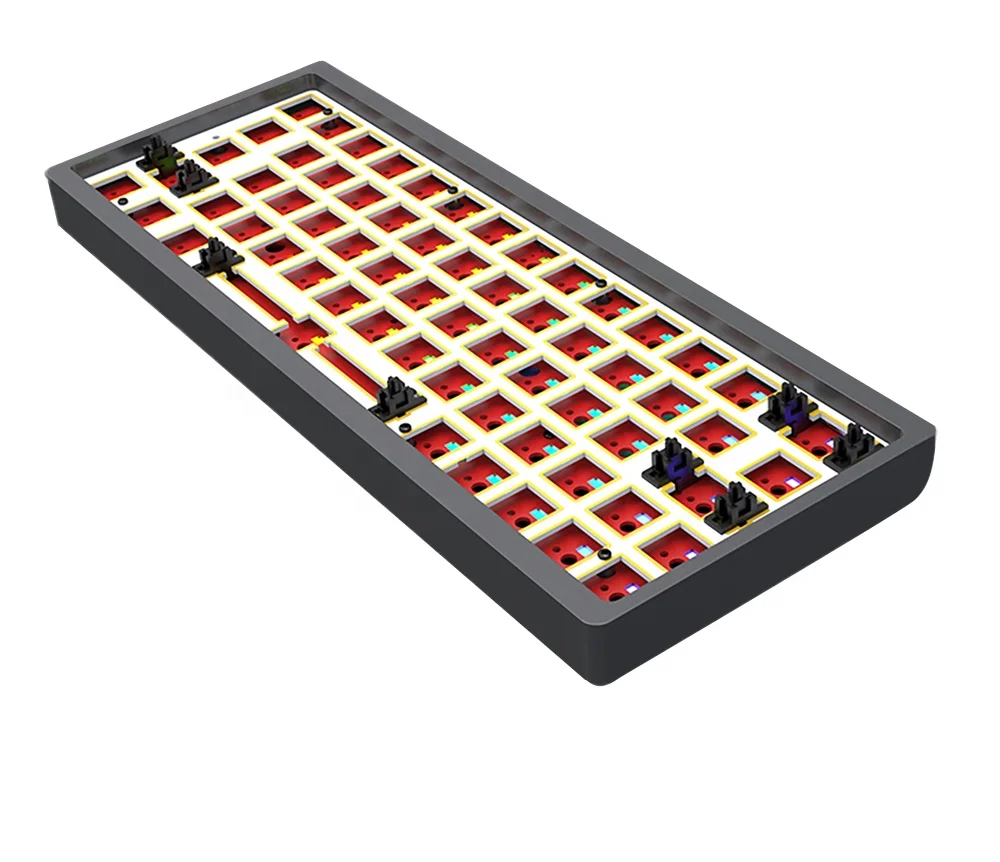 Custom Eva CNC Backplate for 60% 60 65% 10 Keyless Acrylic Howswap Machining Plate PCB And Mechanical Keyboard Case