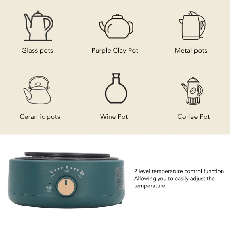 كونترتوب شعلة واحدة محمولة متعددة الوظائف فعالة وآمنة 360 درجة تسخين لوح تسخين كهربائي للمنزل النوم