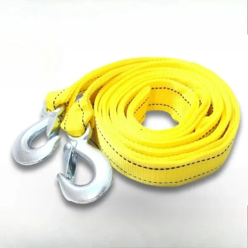 Self Rescue Towing Rope with Handbag 4M Car Towing Rope 5-ton Trailer Towing Rope with Hook Highway Rescue Vehicle News