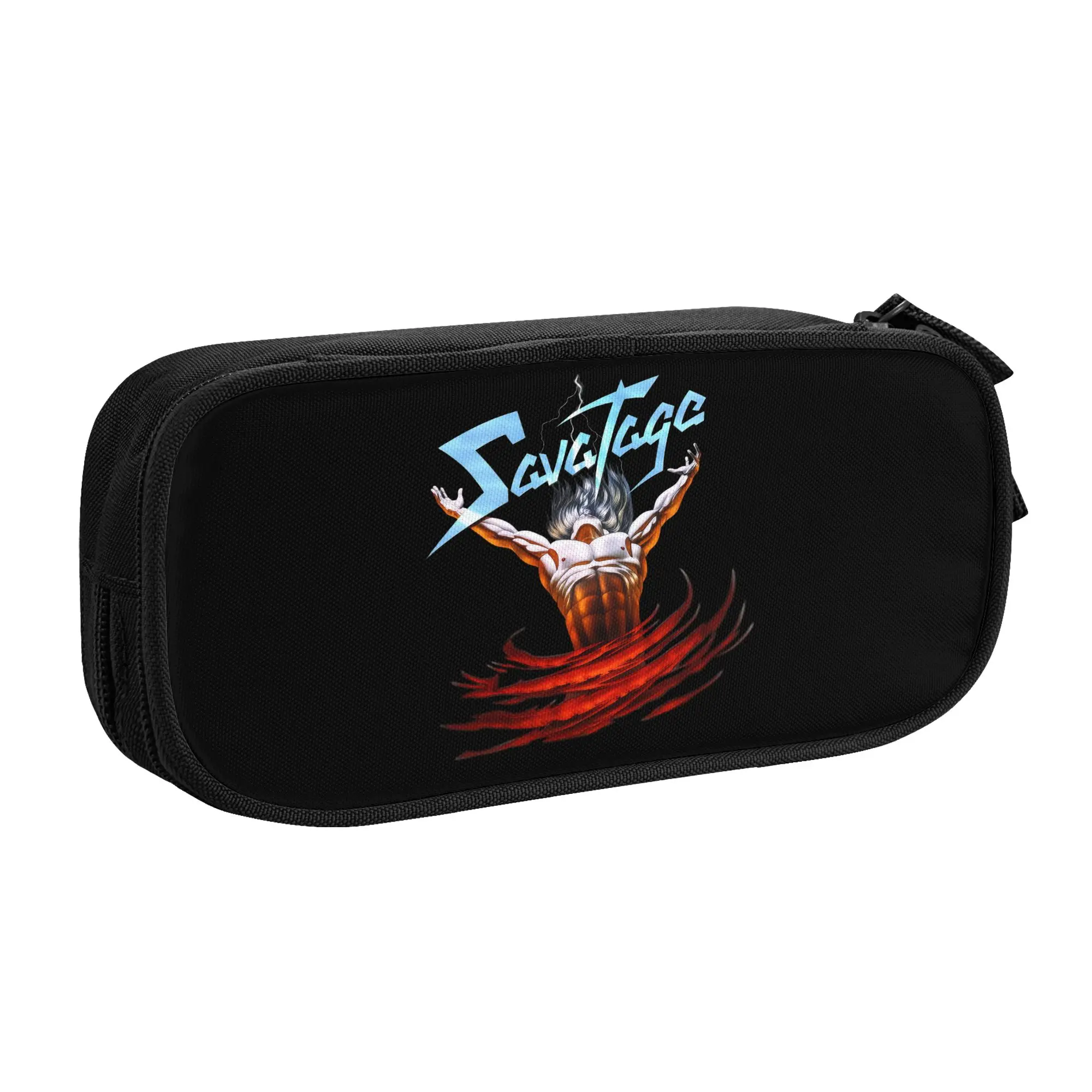 Heavy Metal Band Savatage  Kawaii Pencil Case Boys Girls Large Capacity  Pencil Box Student School