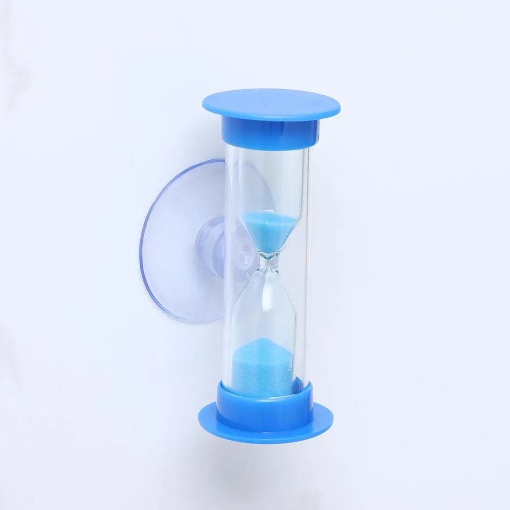 2/3 Minutes Hourglass Sand Clock Suction Cup Mount Multicolor Sand Timer Portable Size Funnel Shape Mini Hourglass Wash Up