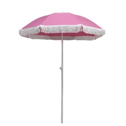 Paraguas plegable de ocio para el hogar, sombrilla rosa para cafetería, publicidad al aire libre, patio, paisaje, franqueo