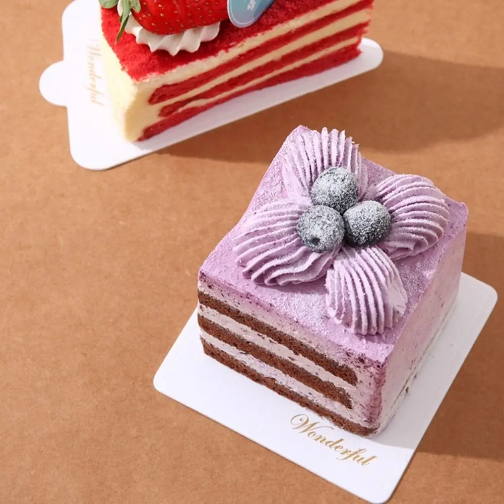 50/100pcs Disposable Dessert Boards Golden White Round Square Mousse Cake Base Thicken Paper Cupcake Display Trays for Parties