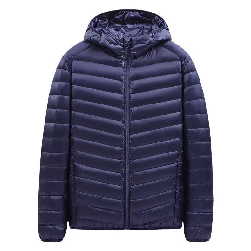 

Men's Stand-Collar Hooded Lightweight Down Jacket for Winter - 90% Duck Down, Sporty, Warm & Versatile (Couple Style Available)