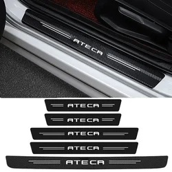 Car Door Threshold Sill Scuff Plate Decals Protector Stickers for SEAT Ateca Logo Auto Door Entry Pedal Guards Trunk Bumper Film