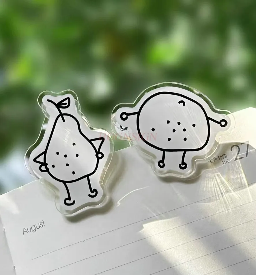 

2PCS Hand Account Acrylic Clip Stationery Receipt Clip Small Clip