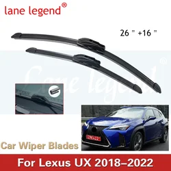 Car Wiper Blades for Lexus UX 2018 2019 2020 2021 2022 Model Front Windshield Frameless Snow Scraping Durable Rubber Accessories