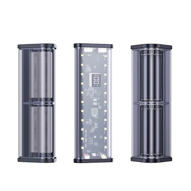 4XFC Customizable 6 Cell 21700 Battery Chargers With See Through Housing And Fast Charging Capability For Mobile Devices