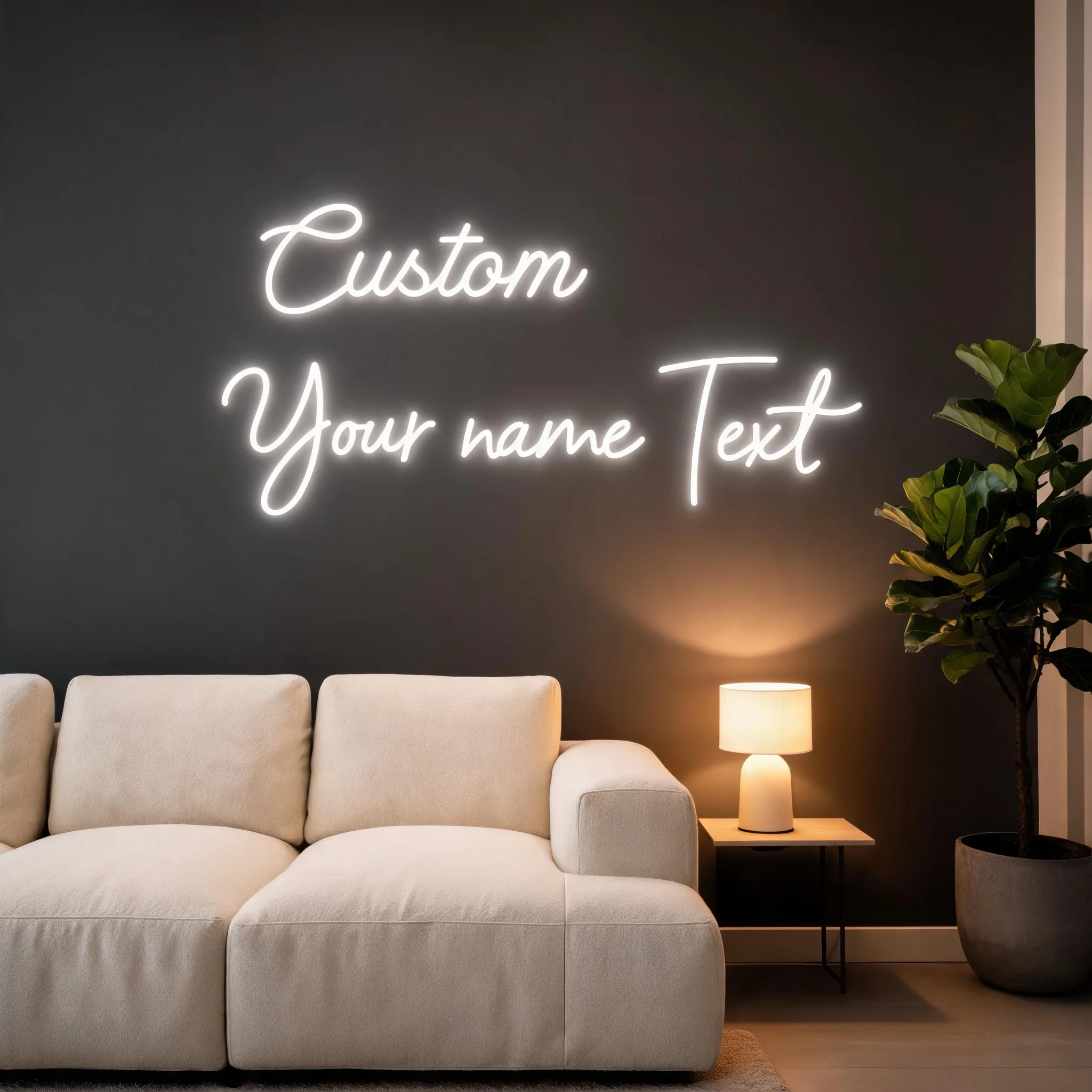 Custom Name LED Neon Sign - Personalized Two-Line Text Neon Light for Wedding Business Home Kids Gift | Bedroom Decor